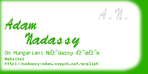 adam nadassy business card